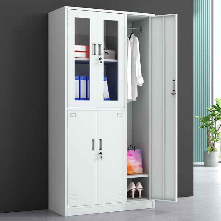 Gabinete de metal blanco para baños gabinete de almacenamiento contemporáneo con puerta con bisagras