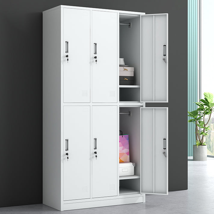 Gabinete de metal blanco para baños gabinete de almacenamiento contemporáneo con puerta con bisagras