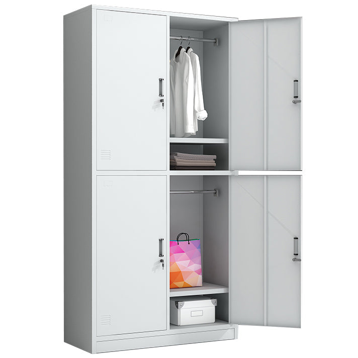 Gabinete de metal blanco para baños gabinete de almacenamiento contemporáneo con puerta con bisagras