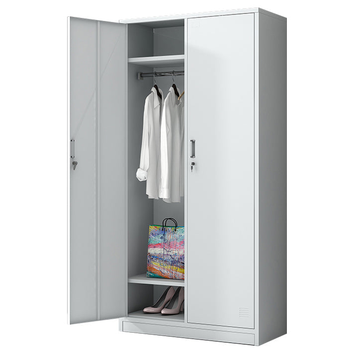 Gabinete de metal blanco para baños gabinete de almacenamiento contemporáneo con puerta con bisagras