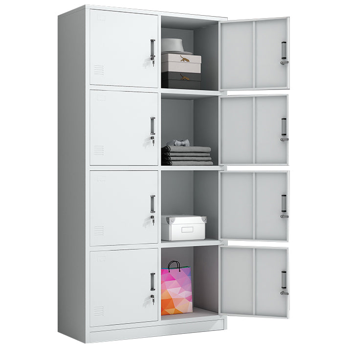 Gabinete de metal blanco para baños gabinete de almacenamiento contemporáneo con puerta con bisagras