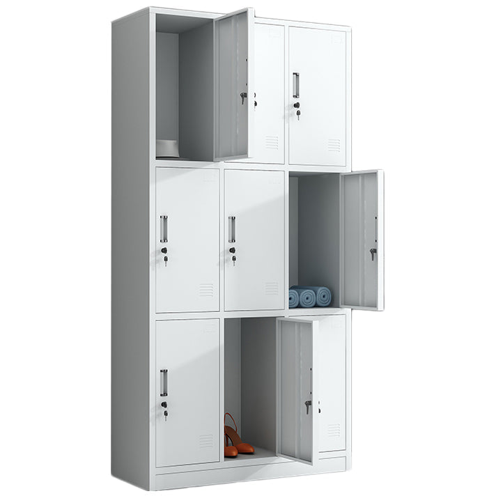 Gabinete de metal blanco para baños gabinete de almacenamiento contemporáneo con puerta con bisagras