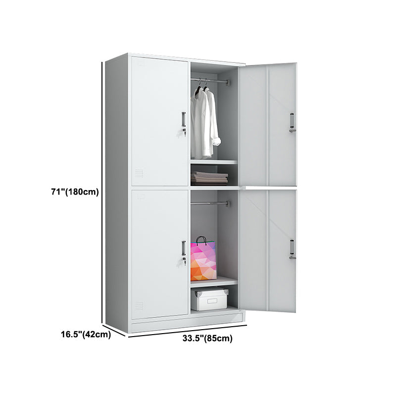 Gabinete de metal blanco para baños gabinete de almacenamiento contemporáneo con puerta con bisagras