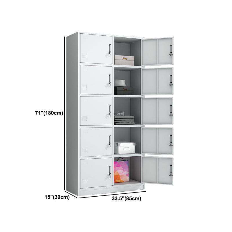 Gabinete de metal blanco para baños gabinete de almacenamiento contemporáneo con puerta con bisagras