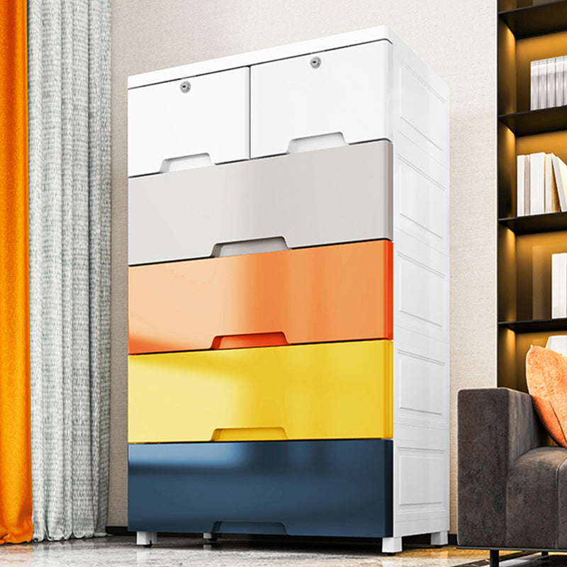 Modern Style Non-Hanging Armoire Plastic Home Storage Cabinet