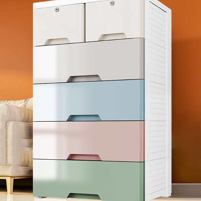 Modern Style Non-Hanging Armoire Plastic Home Storage Cabinet