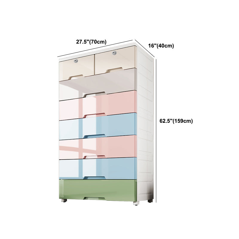 Modern Style Non-Hanging Armoire Plastic Home Storage Cabinet