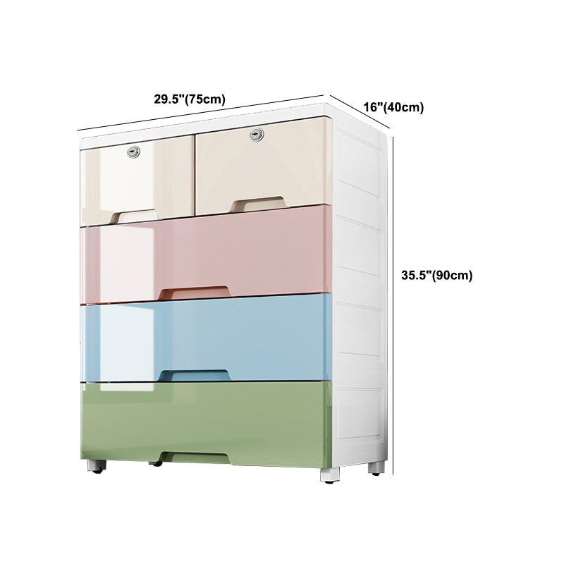 Modern Style Non-Hanging Armoire Plastic Home Storage Cabinet