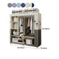 Contemporary Style Wardrobe Armoire Steel Frame Wardrobe for Bedroom Clearhalo 'Armoires & Wardrobes' 'armoires_wardrobes' 'Bedroom Furniture' 'furn' 'furn_armoires_wardrobes' 'Furniture' 5564707