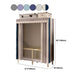 Contemporary Style Wardrobe Armoire Steel Frame Wardrobe for Bedroom Clearhalo 'Armoires & Wardrobes' 'armoires_wardrobes' 'Bedroom Furniture' 'furn' 'furn_armoires_wardrobes' 'Furniture' 5564709