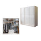 Armario blanco moderno Armally Wood Gabinete de armario con cajones con cajones