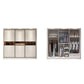 Engineered Wood Wardrobe Cabinet White Modern Wardrobe with Drawer 79"L x 24"W x 79"H Clearhalo 'Armoires & Wardrobes' 'armoires_wardrobes' 'Bedroom Furniture' 'furn' 'furn_armoires_wardrobes' 'Furniture' 5564789