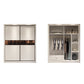 Engineered Wood Wardrobe Cabinet White Modern Wardrobe with Drawer 71"L x 24"W x 79"H Clearhalo 'Armoires & Wardrobes' 'armoires_wardrobes' 'Bedroom Furniture' 'furn' 'furn_armoires_wardrobes' 'Furniture' 5564790