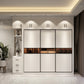 Engineered Wood Wardrobe Cabinet White Modern Wardrobe with Drawer Clearhalo 'Armoires & Wardrobes' 'armoires_wardrobes' 'Bedroom Furniture' 'furn' 'furn_armoires_wardrobes' 'Furniture' 5564791