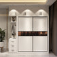 Engineered Wood Wardrobe Cabinet White Modern Wardrobe with Drawer Clearhalo 'Armoires & Wardrobes' 'armoires_wardrobes' 'Bedroom Furniture' 'furn' 'furn_armoires_wardrobes' 'Furniture' 5564802