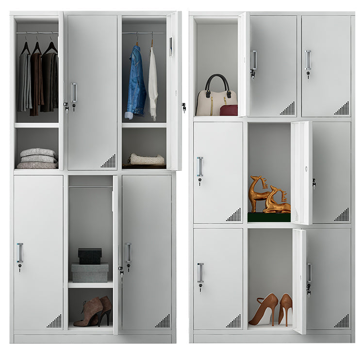 Moderner Style -Scharnier -Türgarderobe für Home Grey Metal Cabinet