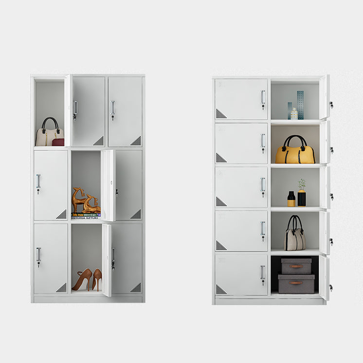 Moderner Style -Scharnier -Türgarderobe für Home Grey Metal Cabinet