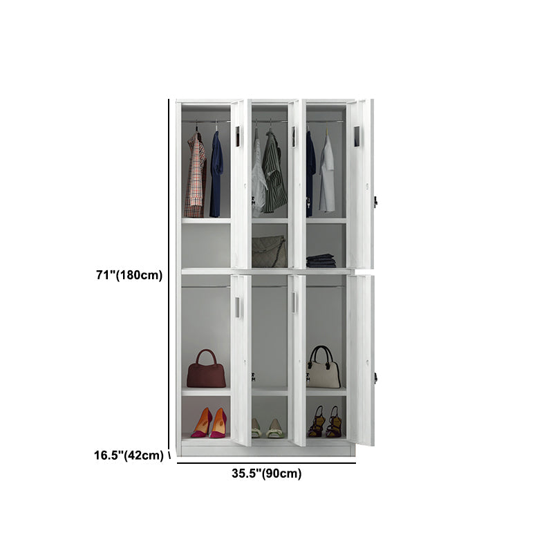 Moderner Style -Scharnier -Türgarderobe für Home Grey Metal Cabinet