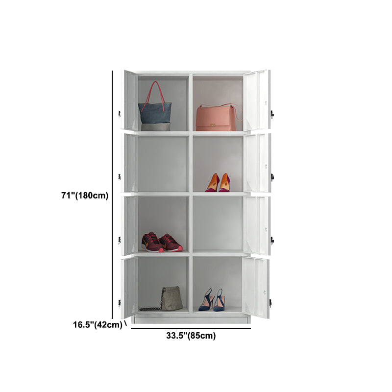 Moderner Style -Scharnier -Türgarderobe für Home Grey Metal Cabinet