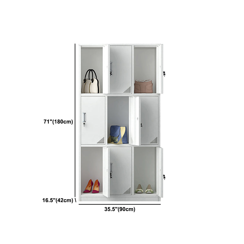 Moderner Style -Scharnier -Türgarderobe für Home Grey Metal Cabinet