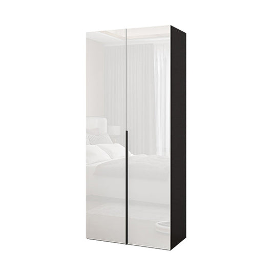 Armario de acabado espejo Armario de madera de ingeniería con cajón