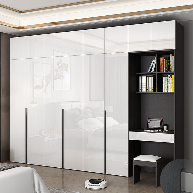 Armario de acabado espejo Armario de madera de ingeniería con cajón