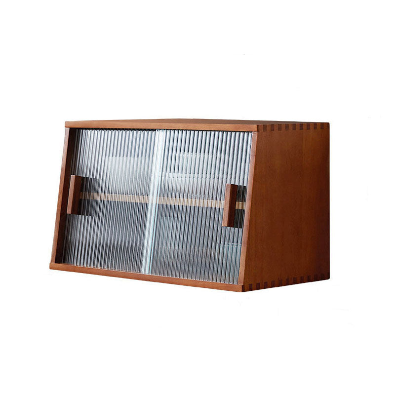 Scheda laterale contemporanea Sideboard in legno massiccio con porta di vetro per sala da pranzo