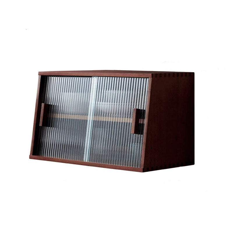 Scheda laterale contemporanea Sideboard in legno massiccio con porta di vetro per sala da pranzo