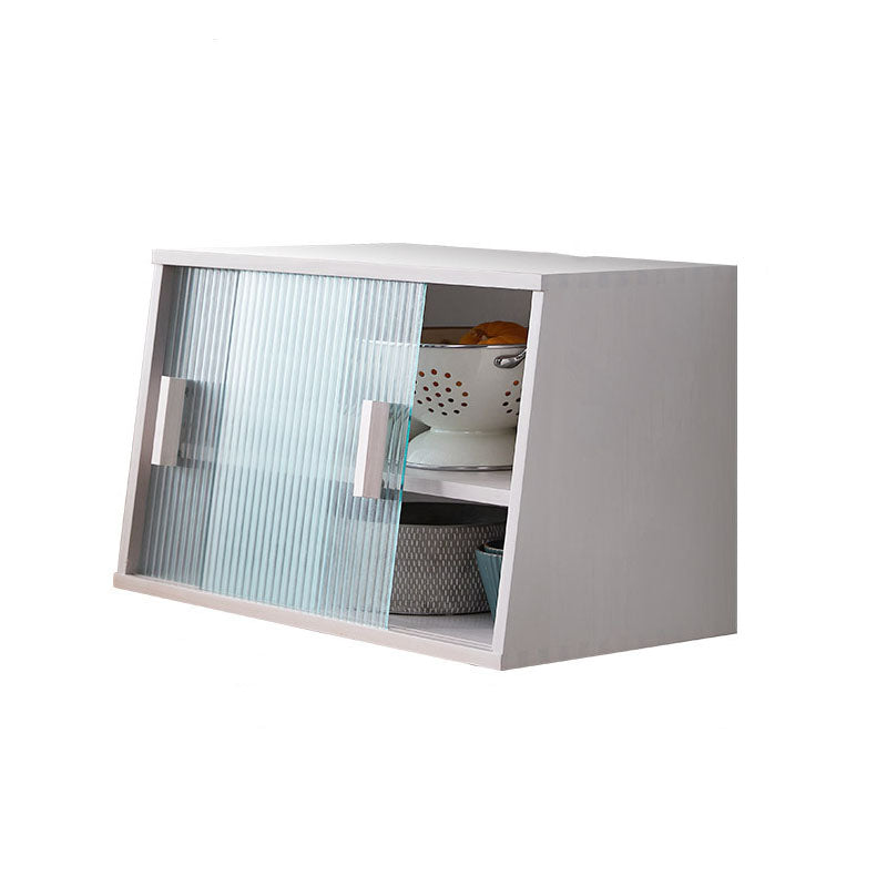 Scheda laterale contemporanea Sideboard in legno massiccio con porta di vetro per sala da pranzo