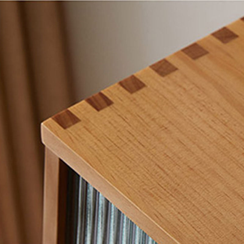 Scheda laterale contemporanea Sideboard in legno massiccio con porta di vetro per sala da pranzo