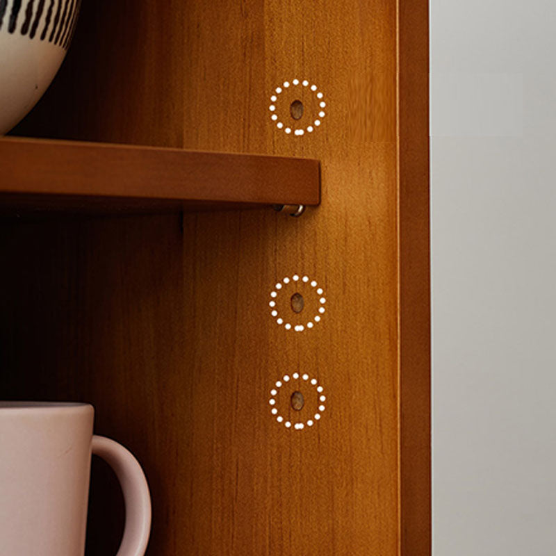 Scheda laterale contemporanea Sideboard in legno massiccio con porta di vetro per sala da pranzo