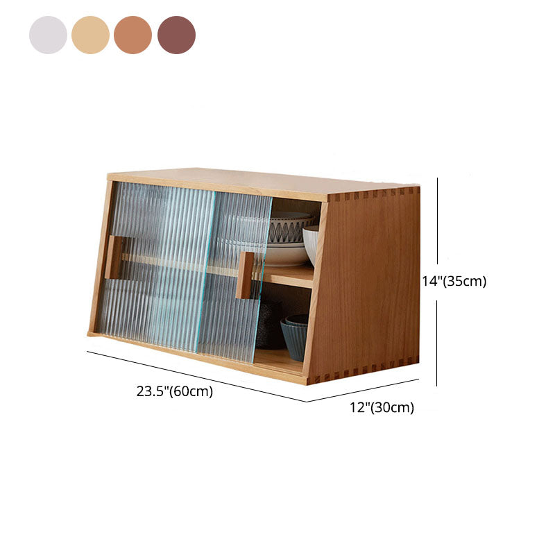 Scheda laterale contemporanea Sideboard in legno massiccio con porta di vetro per sala da pranzo