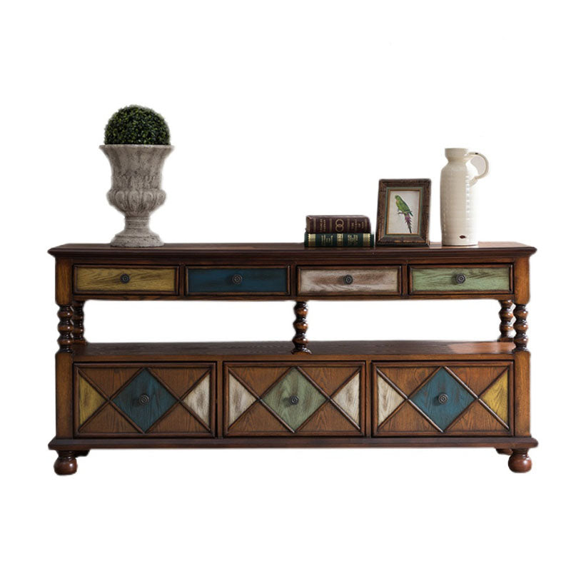 Glam Style Buffet Sideboard Solid Wood Kitchen Sideboard with Door and Drawer Clearhalo 'buffet_sideboard' 'Buffets & Sideboards' 'furn' 'furn_buffet_sideboard' 'Furniture' 'Kitchen & Dining Furniture' 5565007