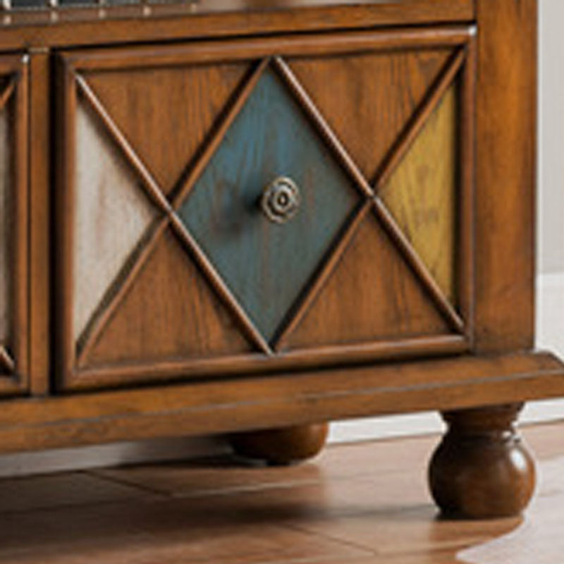 Glam Style Buffet Sideboard Solid Wood Kitchen Sideboard with Door and Drawer Clearhalo 'buffet_sideboard' 'Buffets & Sideboards' 'furn' 'furn_buffet_sideboard' 'Furniture' 'Kitchen & Dining Furniture' 5565013