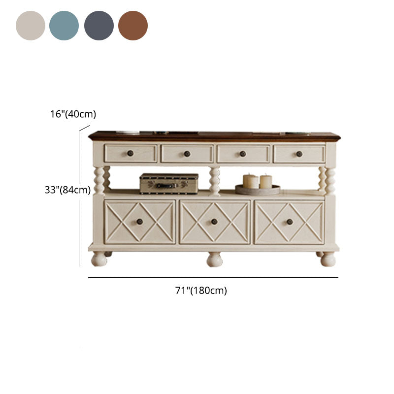 Glam Style Buffet Sideboard Solid Wood Kitchen Sideboard with Door and Drawer Clearhalo 'buffet_sideboard' 'Buffets & Sideboards' 'furn' 'furn_buffet_sideboard' 'Furniture' 'Kitchen & Dining Furniture' 5565017