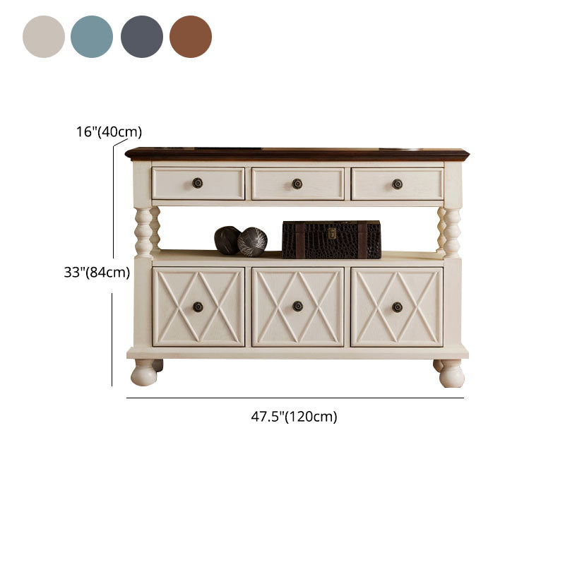 Glam Style Buffet Sideboard Solid Wood Kitchen Sideboard with Door and Drawer Clearhalo 'buffet_sideboard' 'Buffets & Sideboards' 'furn' 'furn_buffet_sideboard' 'Furniture' 'Kitchen & Dining Furniture' 5565019