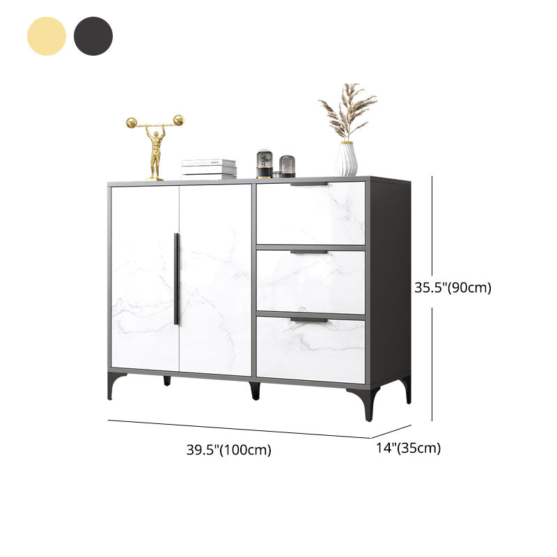 Sideboard in legno ingegnerizzato contemporaneo con porte per sala da pranzo