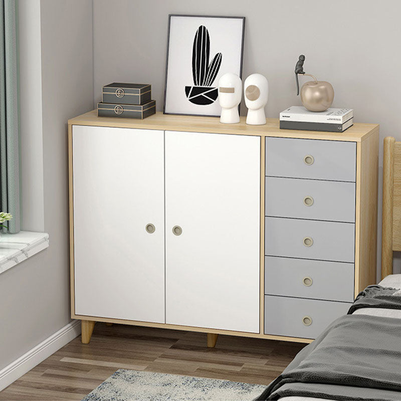 Zeitgenössische Seitenbrettentechnik -Holz Sideboard mit Eichenholzbein für Esszimmer