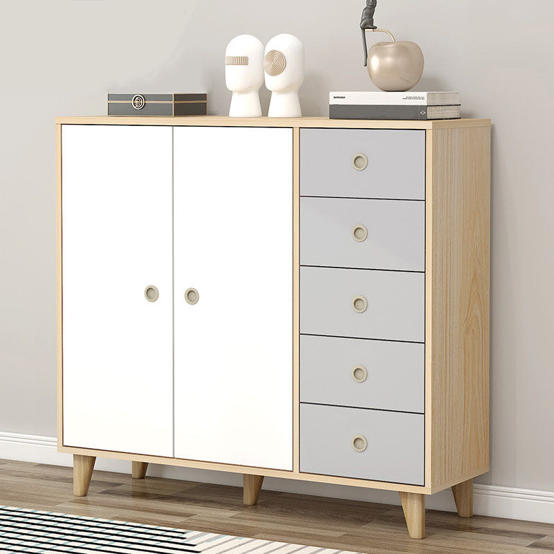 Zeitgenössische Seitenbrettentechnik -Holz Sideboard mit Eichenholzbein für Esszimmer