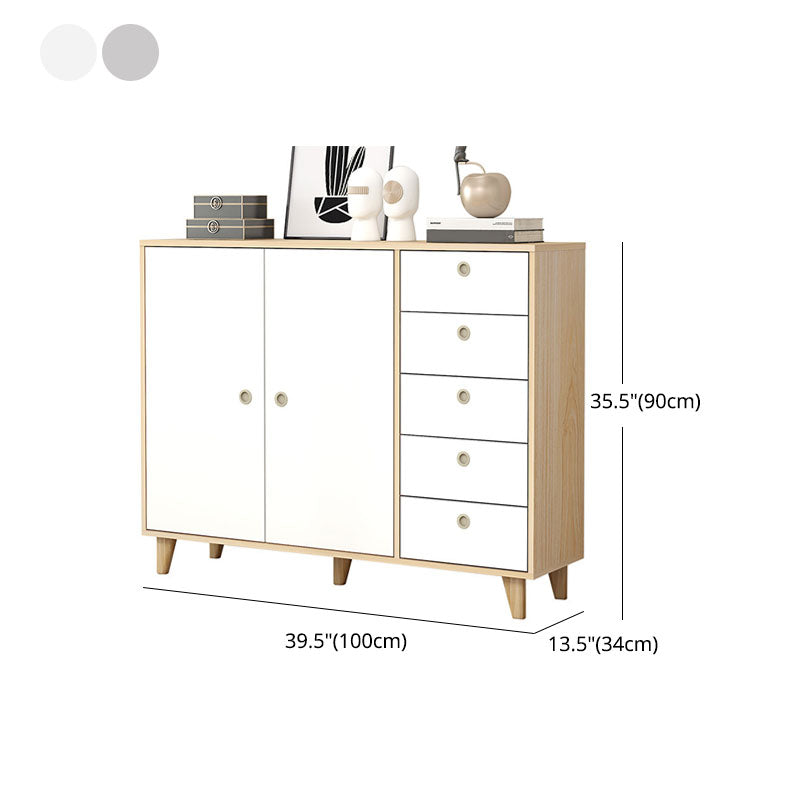Zeitgenössische Seitenbrettentechnik -Holz Sideboard mit Eichenholzbein für Esszimmer
