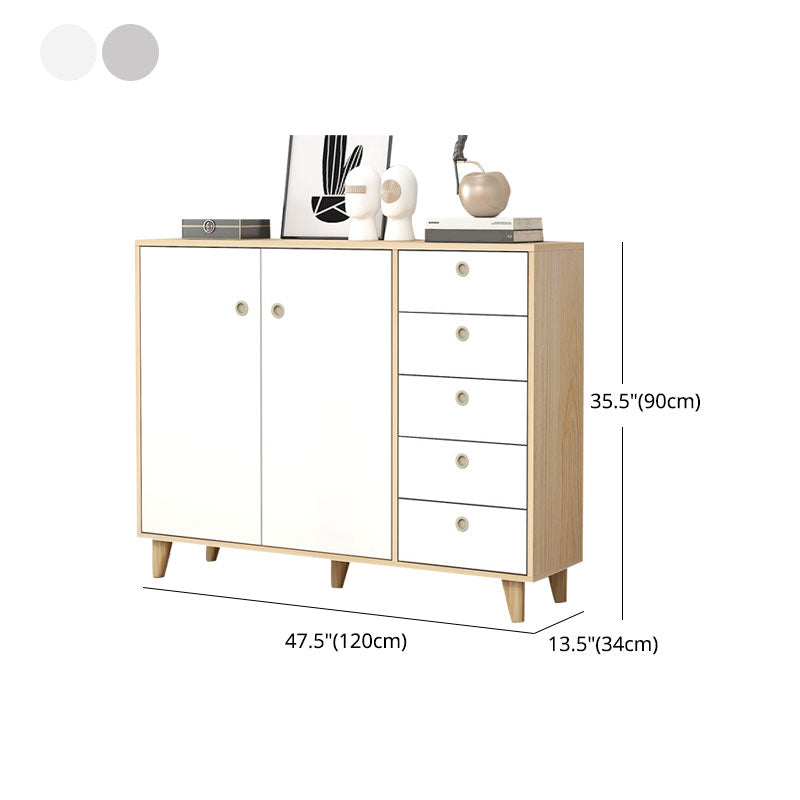 Zeitgenössische Seitenbrettentechnik -Holz Sideboard mit Eichenholzbein für Esszimmer