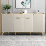 Glam Sideboard Stone Top Sideboard with Door and Drawer for Dining Room Clearhalo 'buffet_sideboard' 'Buffets & Sideboards' 'furn' 'furn_buffet_sideboard' 'Furniture' 'Kitchen & Dining Furniture' 5565152