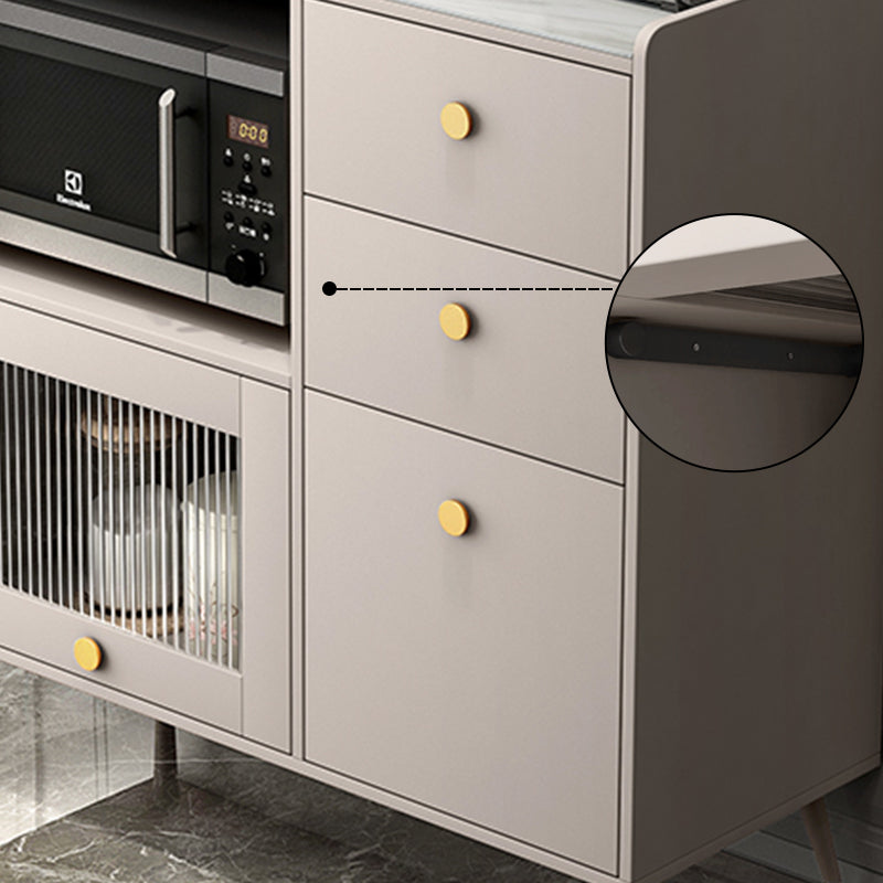 Sideboard in legno in legno di vetro moderno moderno server buffet con spazio per la sala da pranzo