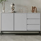 Stone moderno 33.4 "H buffet a buffet 3-drawer sala da pranzo buffet server