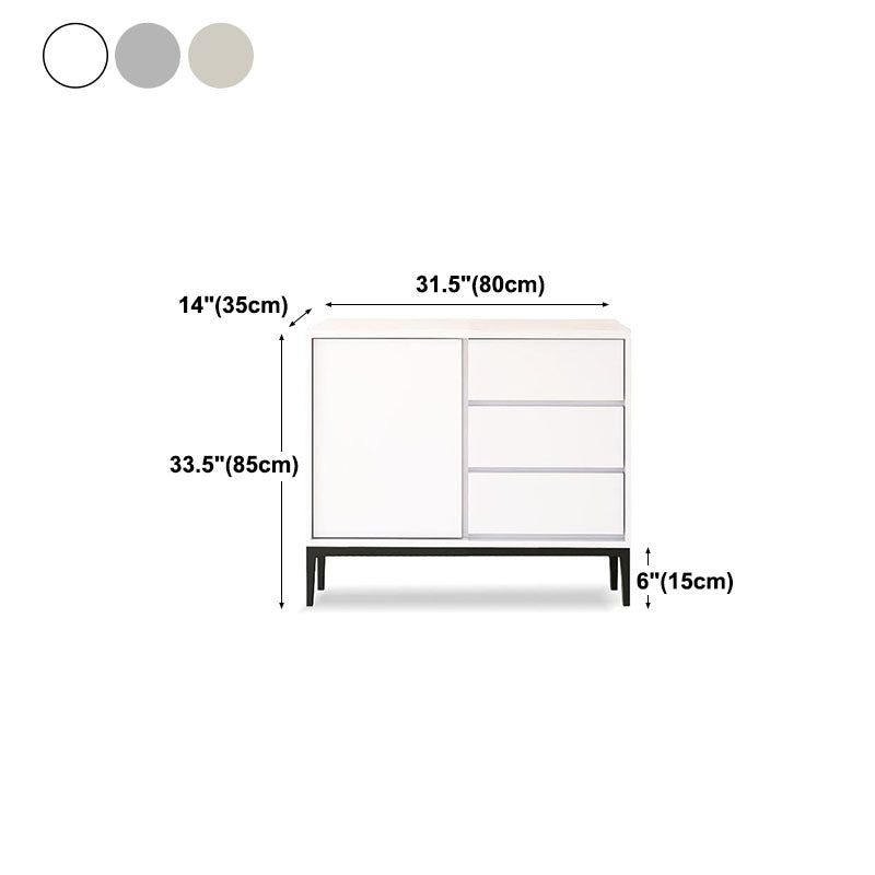 Stone moderno 33.4 "H buffet a buffet 3-drawer sala da pranzo buffet server