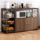 Modern Style Sideboard Metal Open Storage Sideboard for Kitchen Dining Room 39"L x 12"W x 31"H Clearhalo 'buffet_sideboard' 'Buffets & Sideboards' 'furn' 'furn_buffet_sideboard' 'Furniture' 'Kitchen & Dining Furniture' 5565265