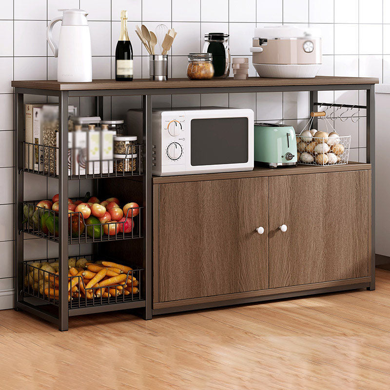 Modern Style Sideboard Metal Open Storage Sideboard for Kitchen Dining Room 39"L x 12"W x 31"H Clearhalo 'buffet_sideboard' 'Buffets & Sideboards' 'furn' 'furn_buffet_sideboard' 'Furniture' 'Kitchen & Dining Furniture' 5565265
