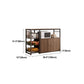 Modern Style Sideboard Metal Open Storage Sideboard for Kitchen Dining Room Clearhalo 'buffet_sideboard' 'Buffets & Sideboards' 'furn' 'furn_buffet_sideboard' 'Furniture' 'Kitchen & Dining Furniture' 5565276