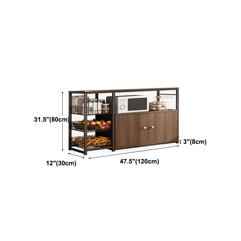 Modern Style Sideboard Metal Open Storage Sideboard for Kitchen Dining Room Clearhalo 'buffet_sideboard' 'Buffets & Sideboards' 'furn' 'furn_buffet_sideboard' 'Furniture' 'Kitchen & Dining Furniture' 5565278