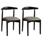 Set da pranzo moderno nero Set da pranzo con gambe in legno rettangolari da 1/2/5 pezzi per interni